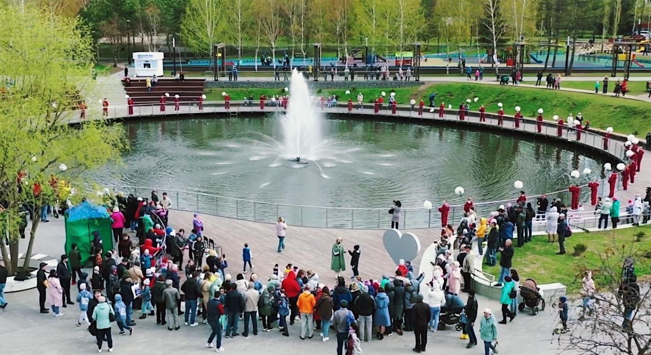 Открытие фонтана в ПКиО «Первомайский»